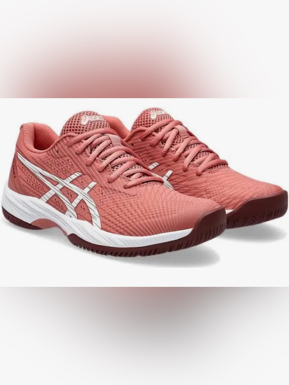 Asics Women's , Gel-game 9 Tennis Shoe, Light Garnet/white size 9